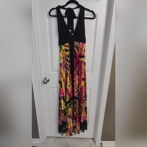 Cache Multicolor Halter Maxi Dress